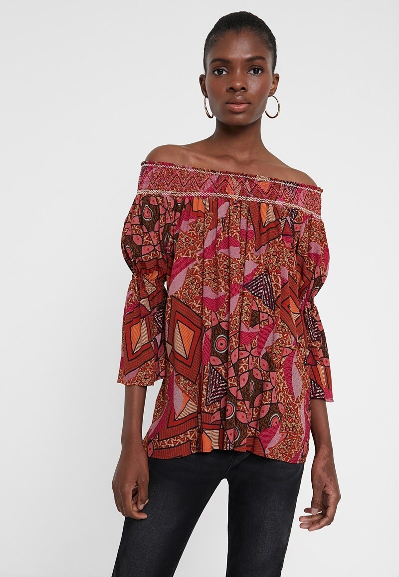 デシグアル Desigual ブラウス3/4袖 KAVALA （オレンジ） デシグアル Desigual ブラウス3/4袖 KAVALA （オレンジ