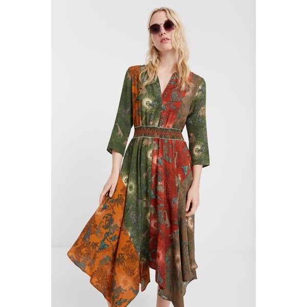 デシグアル　チュール　メッシュ　長袖　ワンピース　サイズS 伸縮性あり デシグアル チュール メッシュ 長袖 ワンピース サイズS 伸縮性