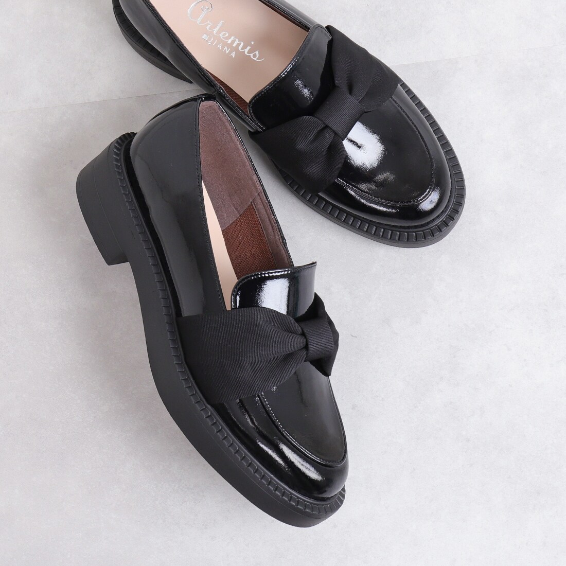 25秋冬新作】グログランリボン厚底ローファー | アルテミス by