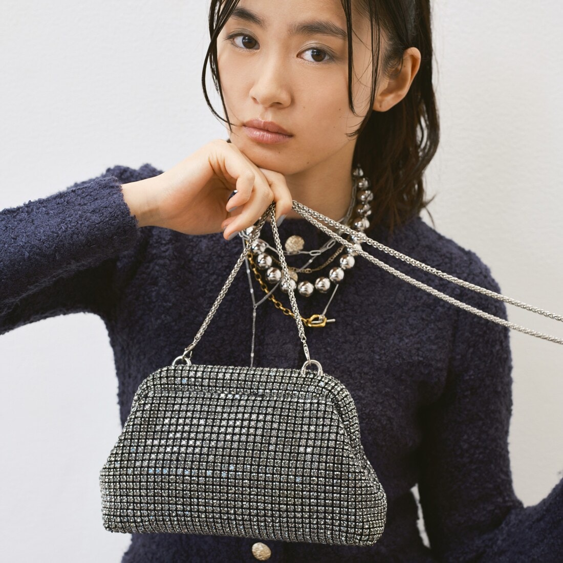 ツモリチサト ビジュー がま口 ミニバッグ ジュエリーバッグ Amazon.co.jp: ツモリチサト ビジュー がま口 ミニバッグ