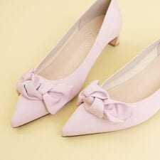 【26春夏新作】ビッグリボン　ポインテッドトゥパンプス