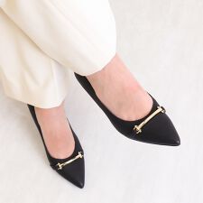 【26春夏新作】ビットバーモチーフ　ポインテッドトゥパンプス