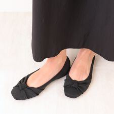 【片足110g】超軽量 ターバンリボンフラットシューズ