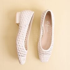 【26春夏新作】スクエアトゥ　メッシュパンプス