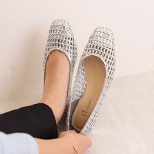 【26春夏新作】スクエアトゥ　メッシュパンプス