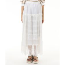 レース切替メッシュスカート