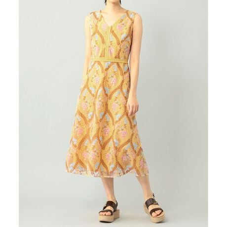 リーフフラワー刺繍ワンピース グレースコンチネンタル Grace Continental ファッション通販 マルイウェブチャネル Cb002 057 74 01