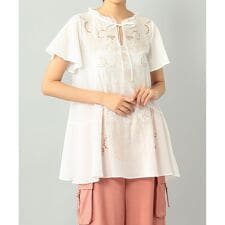 カットワーク刺繍チュニック