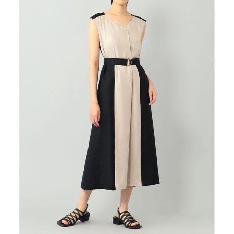 リネンタッチバイカラーワンピース | グレースコンチネンタル(GRACE  