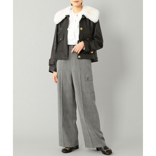 ウールボア衿レザージャケット | グレースコンチネンタル(GRACE