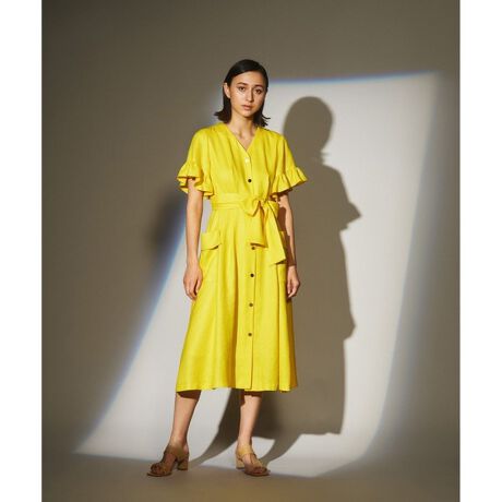 リネンタッチフリルスリーブワンピース グレースコンチネンタル Grace Continental ファッション通販 マルイウェブチャネル