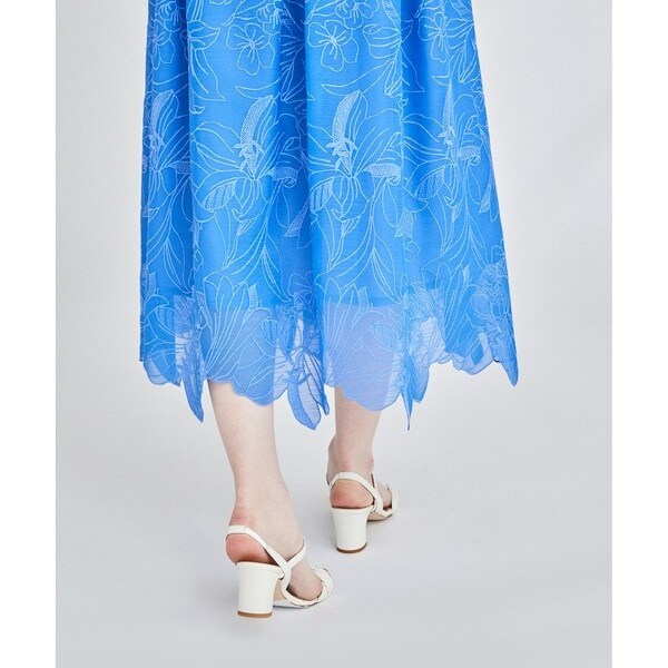 IENA シアージャガード刺繍スカート　ホワイト　36 IENA（イエナ）の「シアージャガード刺繍スカート（スカート