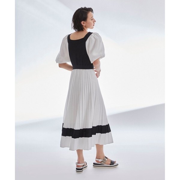 美品✨グレースコンチネンタル ロングワンピース ニット バイカラー ドッキング バイカラーニットワンピース / GRACE CONTINENTAL | GRACE