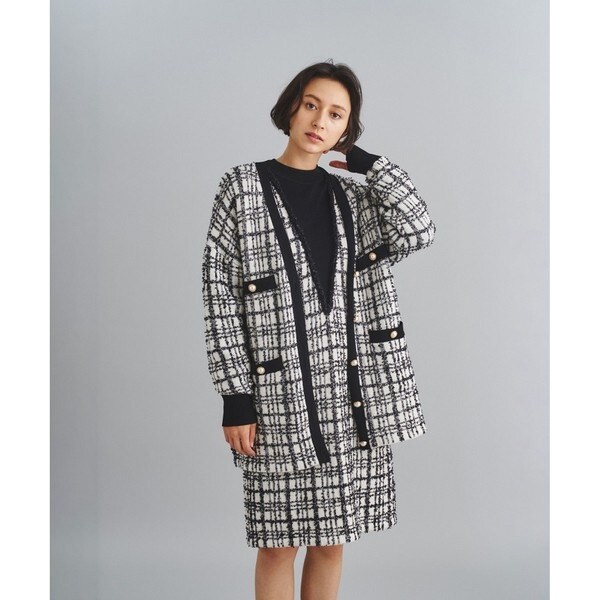 バイカラーシアーニットカーディガン | グレースコンチネンタル(GRACE