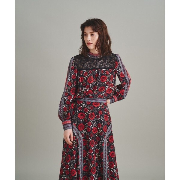 フラワーパターンプリントトップ | グレースコンチネンタル(GRACE