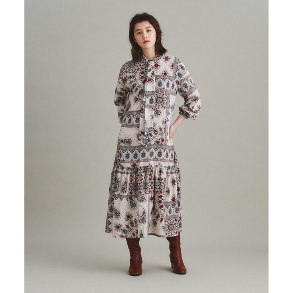 フラワーペイズリープリントワンピース | グレースコンチネンタル