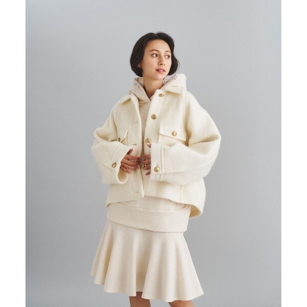 グレースコンチネンタル　Diagram モヘア　シャギーオーバージャケット グレースコンチネンタル Diagram モヘヤシャギーオーバージャケット