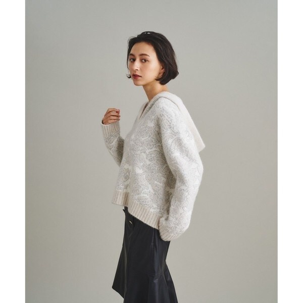 グレースコンチネンタル　フラワーラメニットトップ　36 定価36,300円グレースコンチネンタルフラワーラメニットトップ36