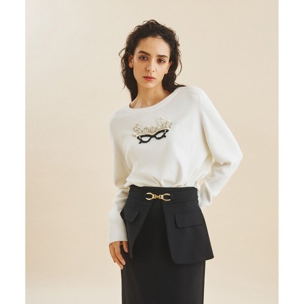 ビジューモチーフニットトップ | グレースコンチネンタル(GRACE