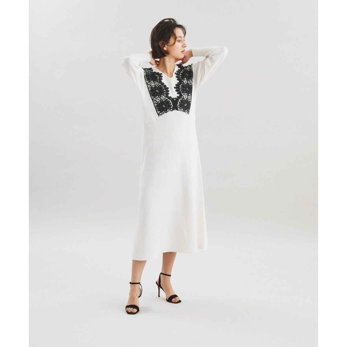 フラワーレースニットワンピース | グレースコンチネンタル(GRACE
