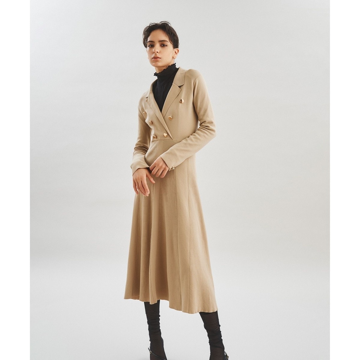 未使用タグ✨ダイアグラム グレースコンチネンタル ダブルブレストニットワンピース ダブルブレストニットワンピース | グレースコンチネンタル(GRACE