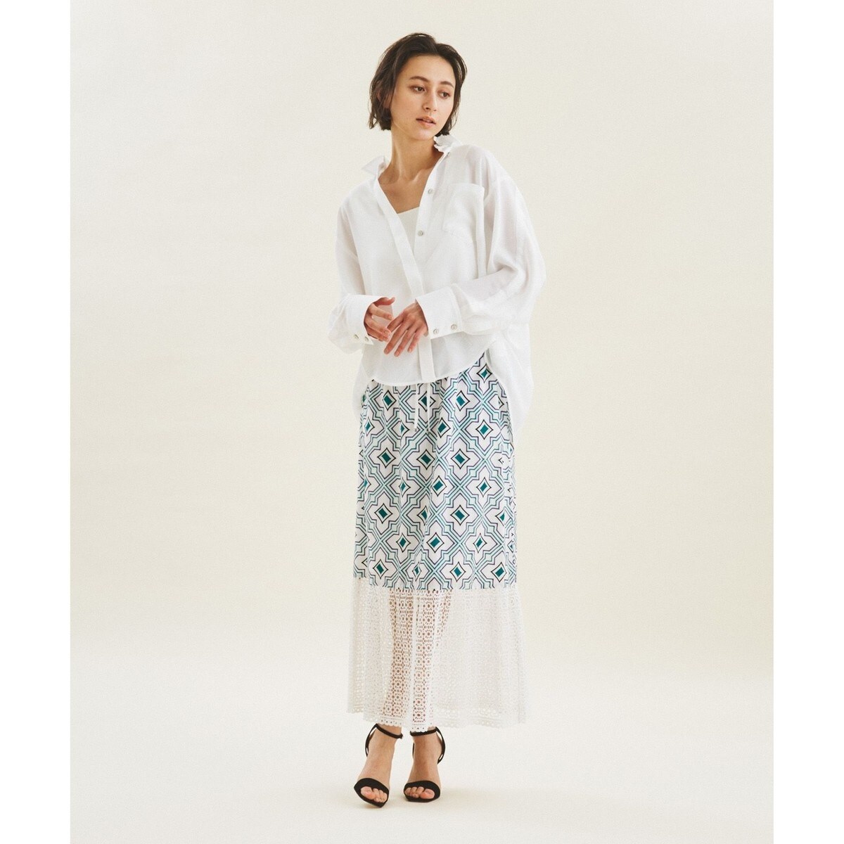 新品未使用✴︎グレースコンチネンタルギャザーレースロングスカート ギャザーレースロングスカート / GRACE CONTINENTAL | GRACE