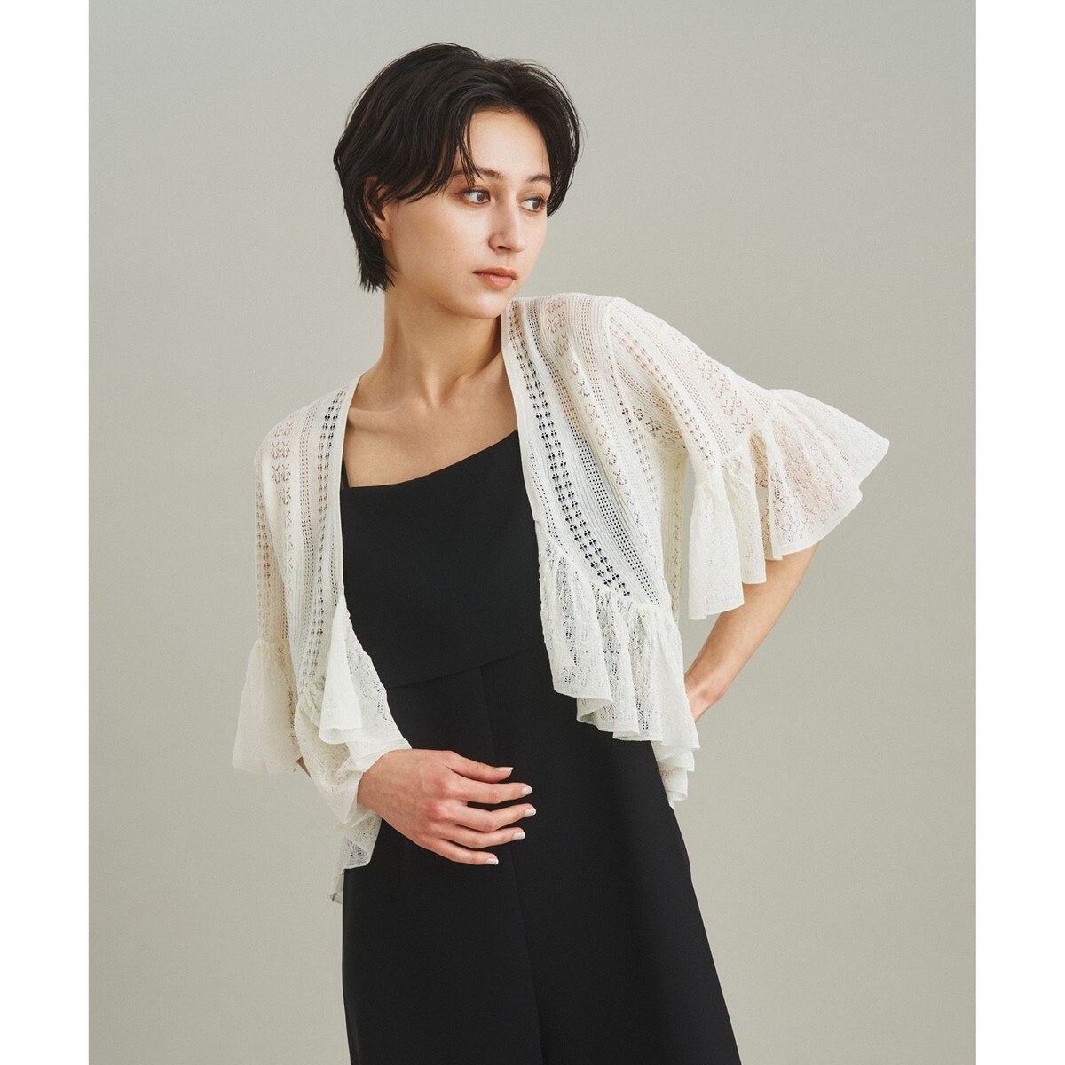 シアーフリルニットカーディガン | グレースコンチネンタル(GRACE