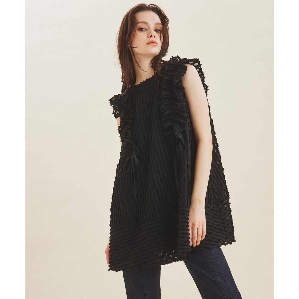 フリルストライプトップ | グレースコンチネンタル(GRACE CONTINENTAL