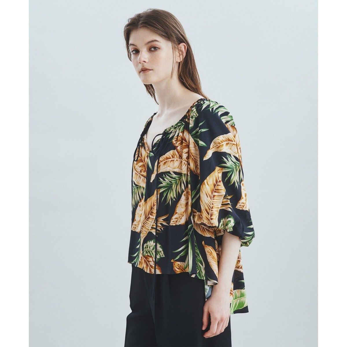 リーフプリントカフタントップ | グレースコンチネンタル(GRACE