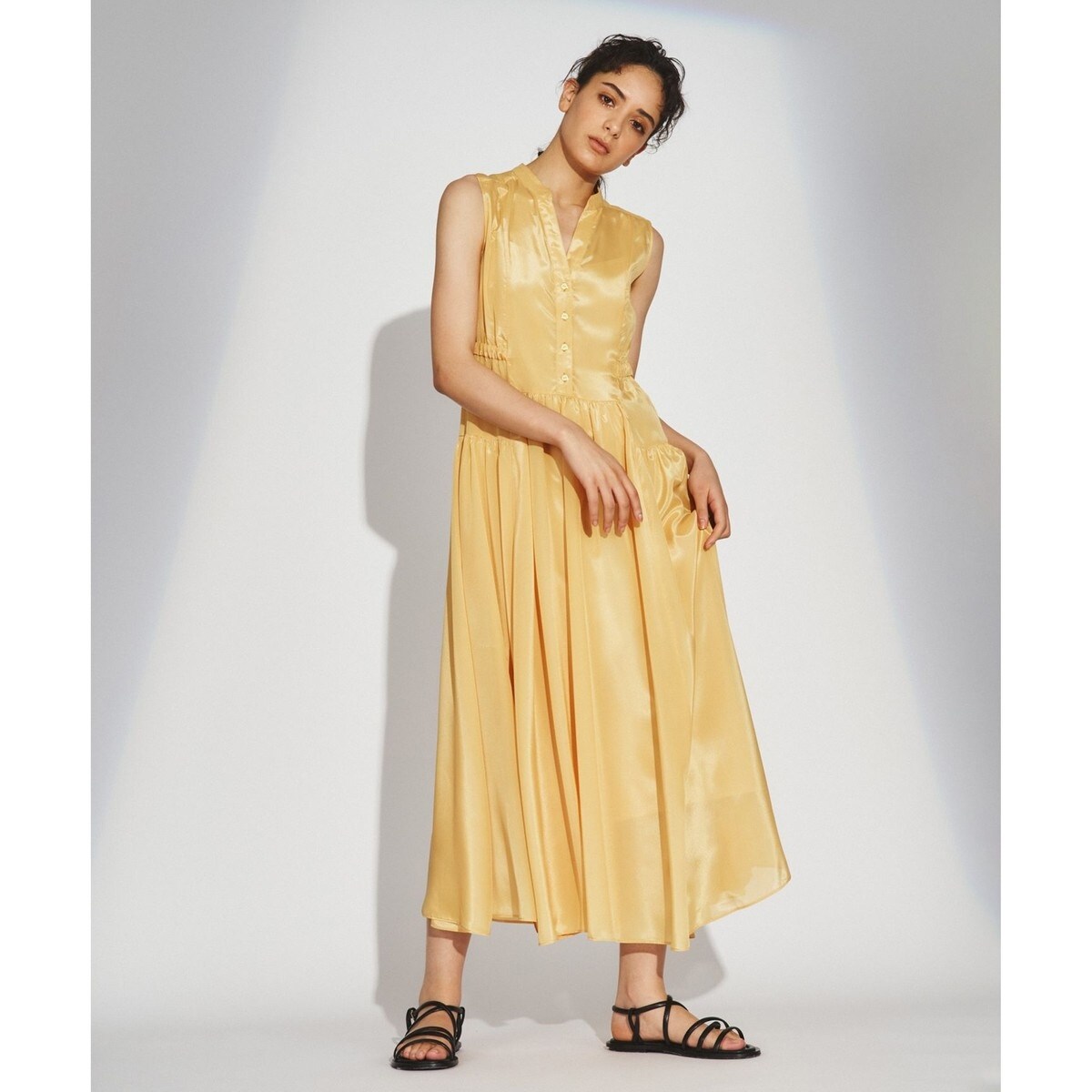 サイドギャザーロングワンピース | グレースコンチネンタル(GRACE