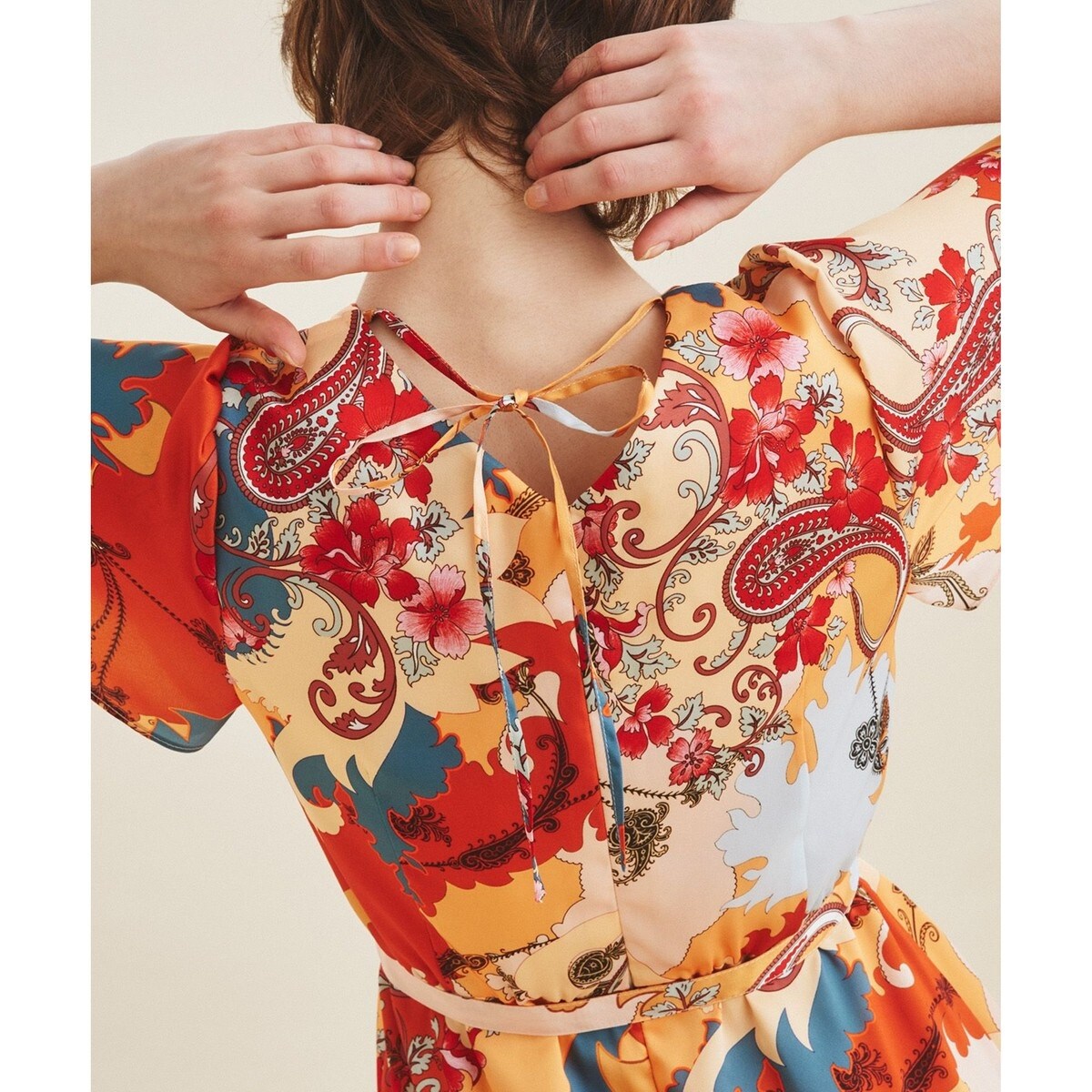 ペイズリーフラワープリントワンピース | グレースコンチネンタル