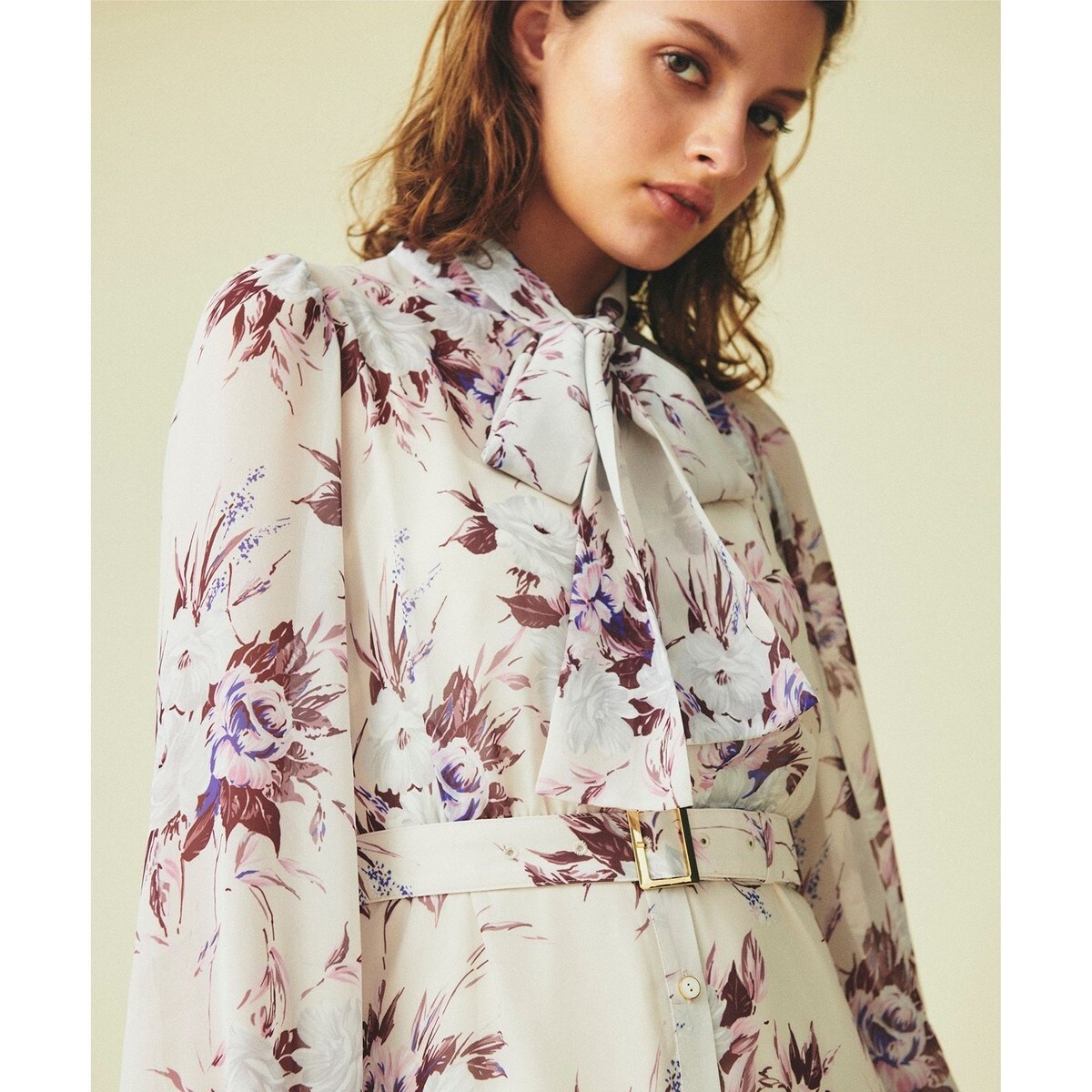 訳あり　未使用品　グレースコンチネンタル　レトロブーケワンピース レトロブーケワンピース | グレースコンチネンタル(GRACE