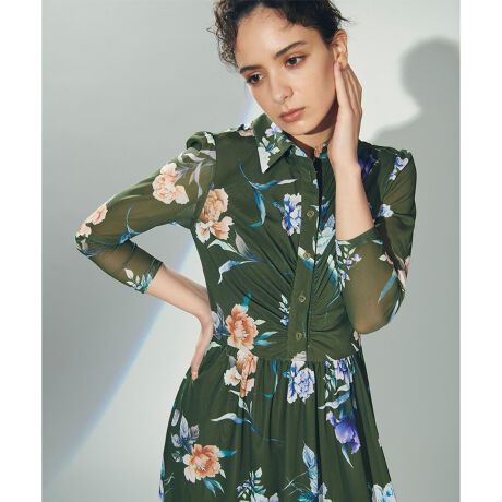 チュールプリントシャツワンピース | グレースコンチネンタル(GRACE  