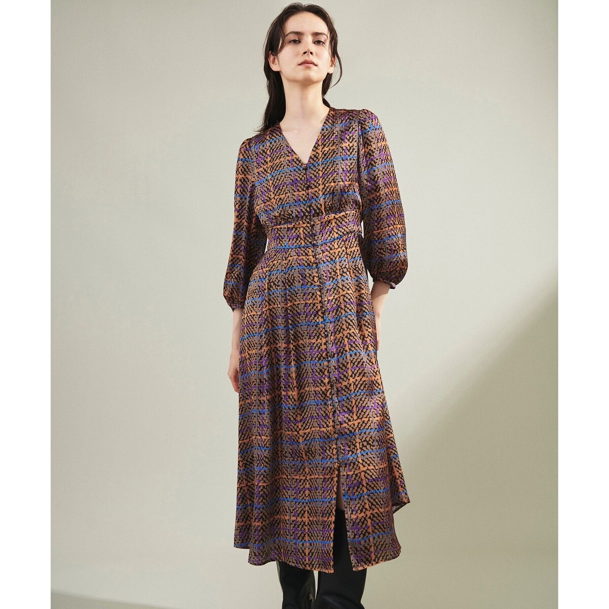 ヘリンボーンチェックプリントワンピース | グレースコンチネンタル