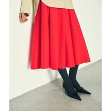 ミモレ丈タックフレアスカート