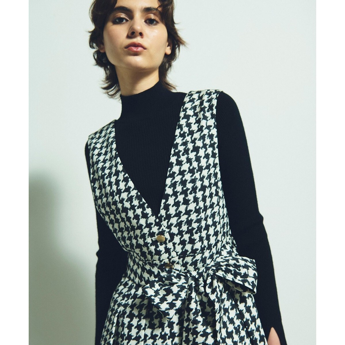 美品✨グレースクラス　ハウンドトゥースジャンパースカート　23年 ハウンドトゥースジャンパースカート | グレースコンチネンタル(GRACE