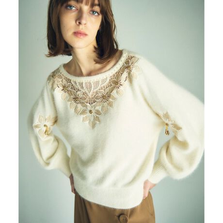 フラワードルマンニットトップ | グレースコンチネンタル(GRACE  