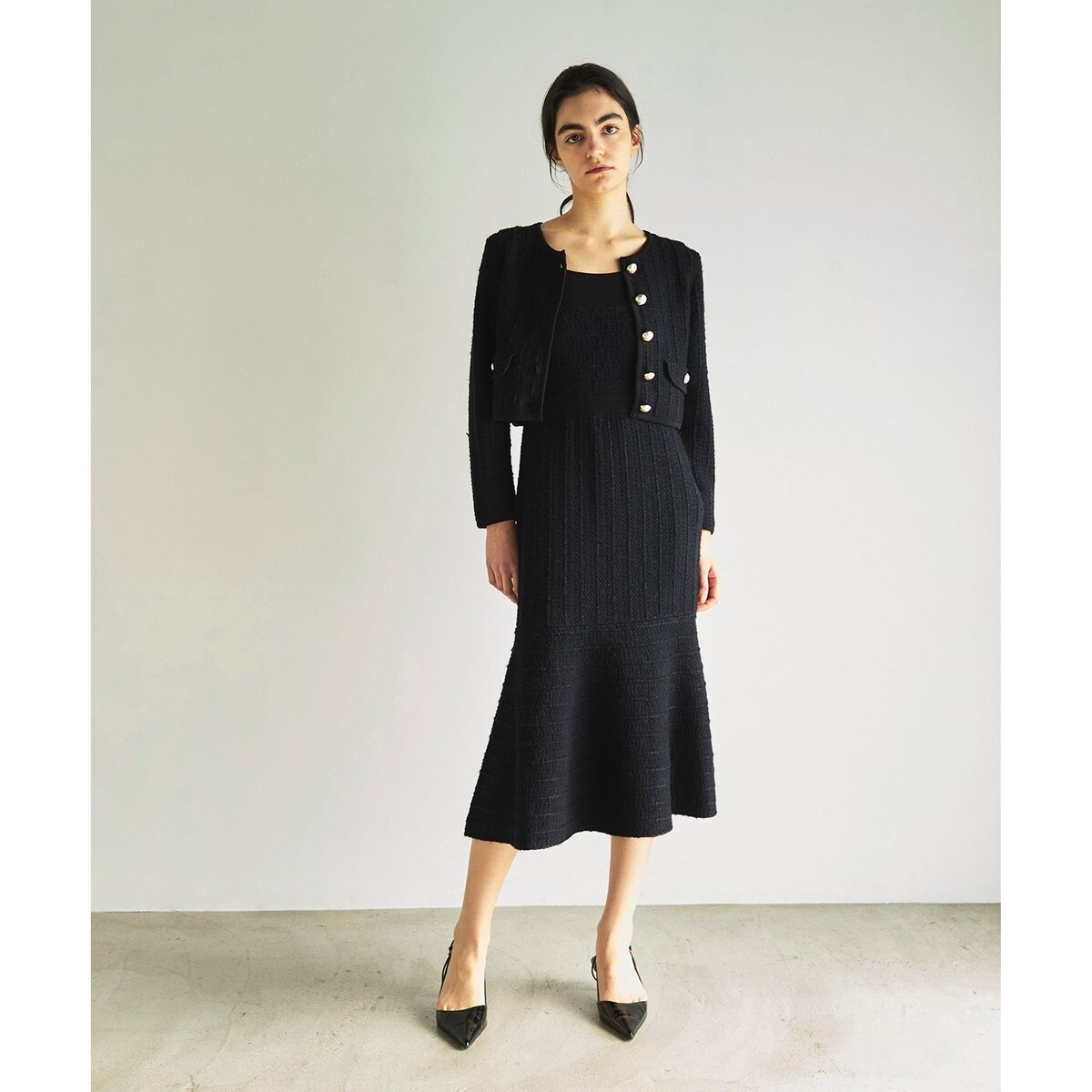 ツイードマーメイドニットワンピース | グレースコンチネンタル(GRACE