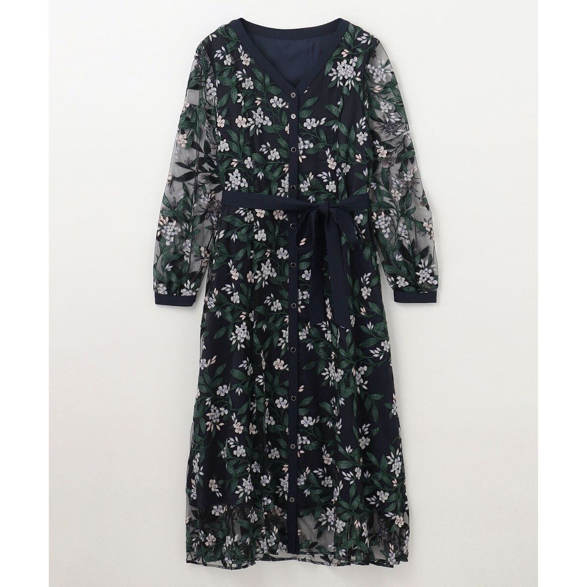 フラワー刺繍フレアワンピース | グレースコンチネンタル(GRACE