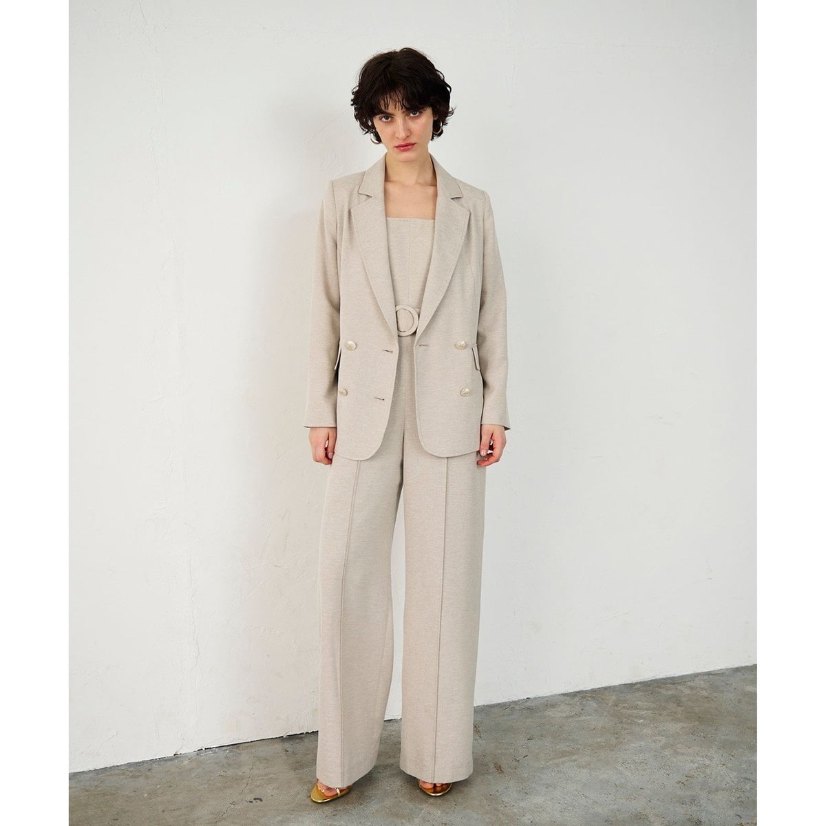 grace con～ 麻調バックギャザージャケット 麻調バックギャザージャケット / GRACE CONTINENTAL | GRACE