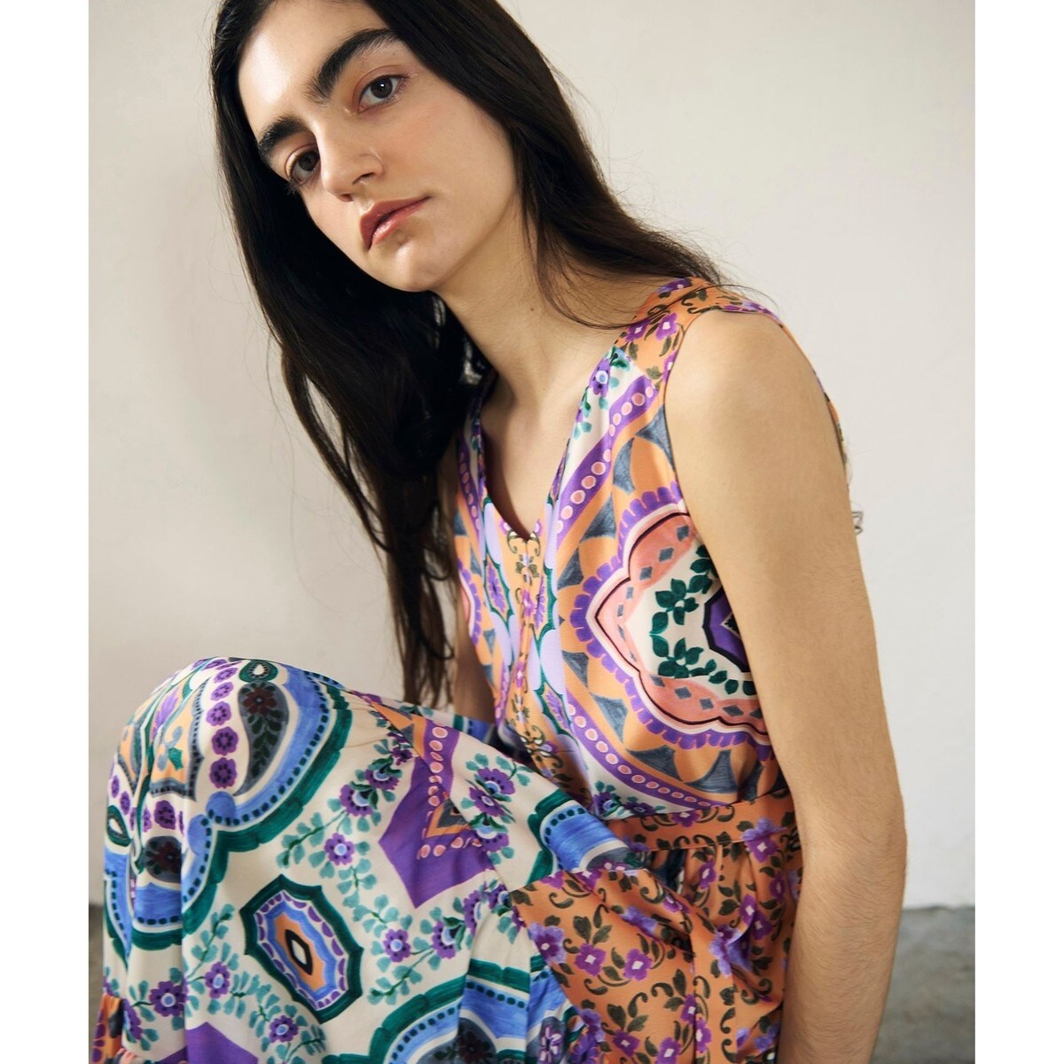 パネルプリントティアードワンピース　グレースコンチネンタル GRACE CONTINENTAL（グレースコンチネンタル） ワンピース パネル