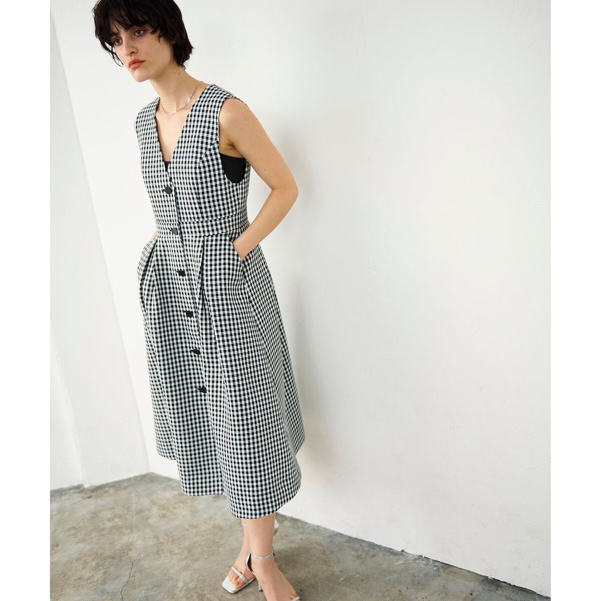 グレースコンチネンタル　キャットプリントフライ ヨークワンピース　ネコ柄♡ キャットプリントフライヨークワンピース / GRACE CONTINENTAL | GRACE