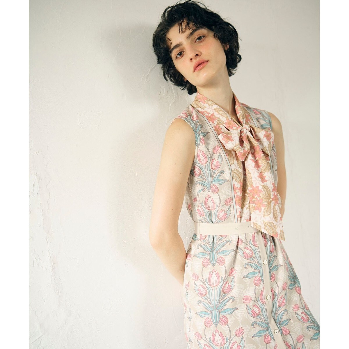 ★新品★新作★グレースコンチネンタル サラサストライププリントワンピース サラサストライププリントワンピース | グレースコンチネンタル(GRACE