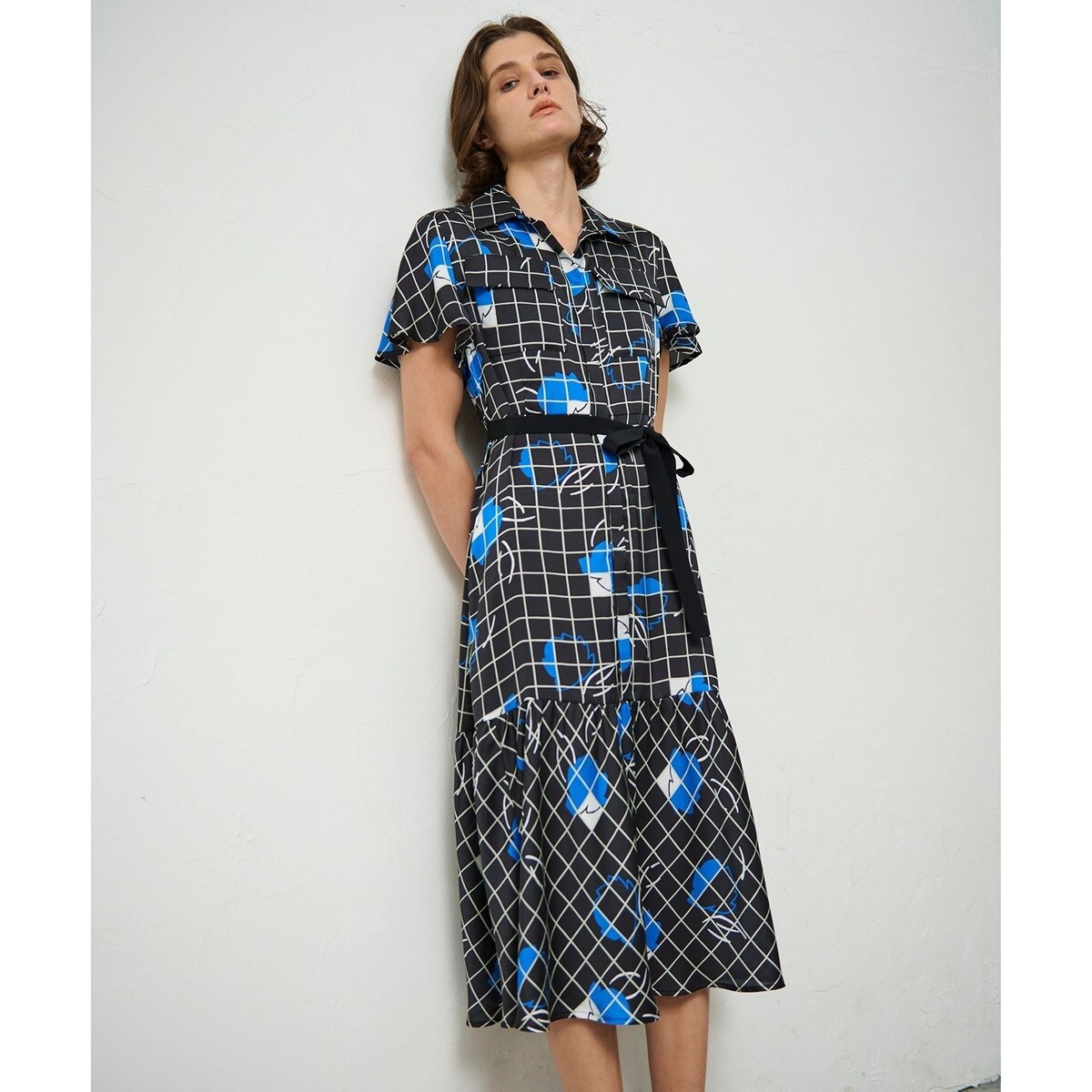 グレースコンチネンタル サラサミックスシャツワンピース グレース