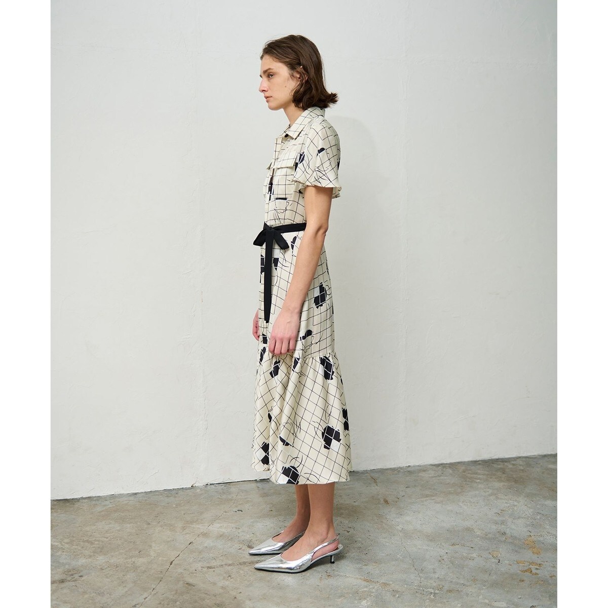 ラインフラワーシャツドレス | グレースコンチネンタル(GRACE