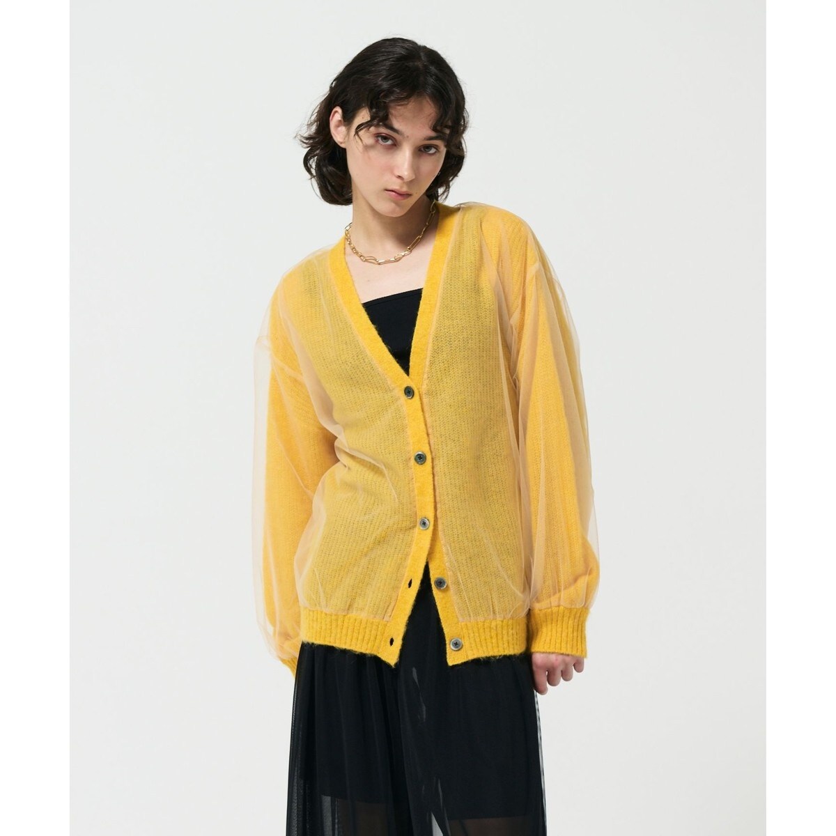 GRACE CONTINENTAL / グレースコンチネンタル オーバーチュールニットカーディガン パールニットフーディー / GRACE CONTINENTAL | GRACE