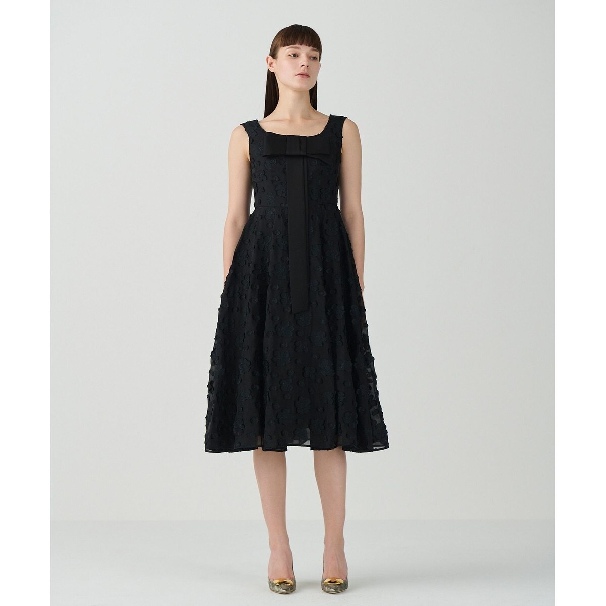 ラメFlowerジャガードドレス | グレースコンチネンタル(GRACE