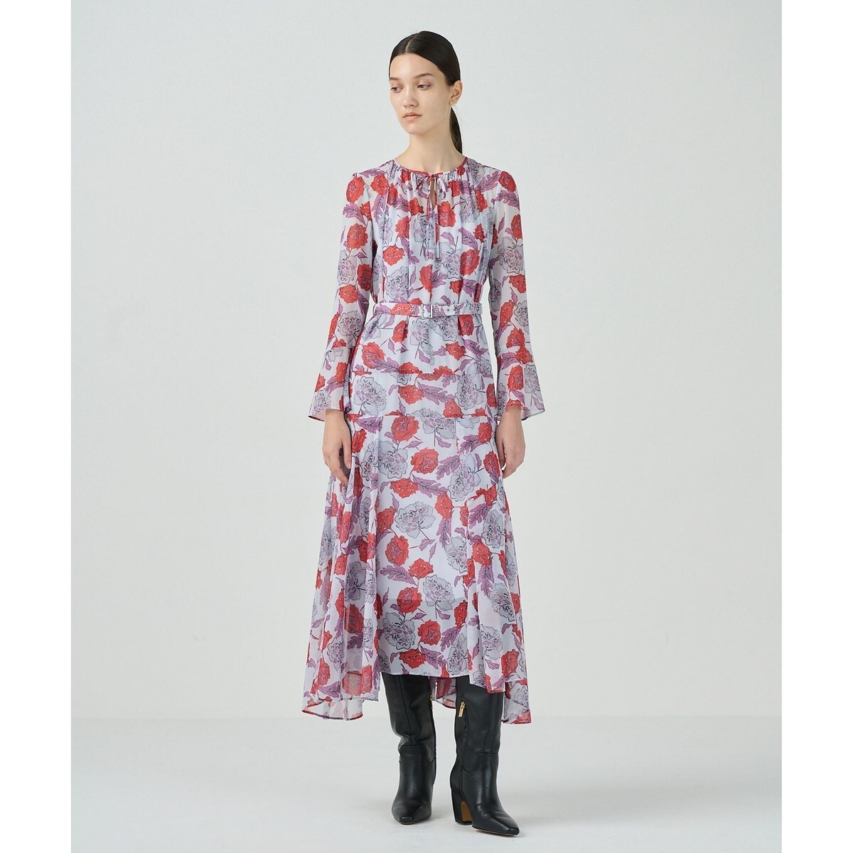 グレースコンチネンタル　フラワープリントワンピース フラワープリントワンピース / GRACE CONTINENTAL | GRACE CONTINENTAL