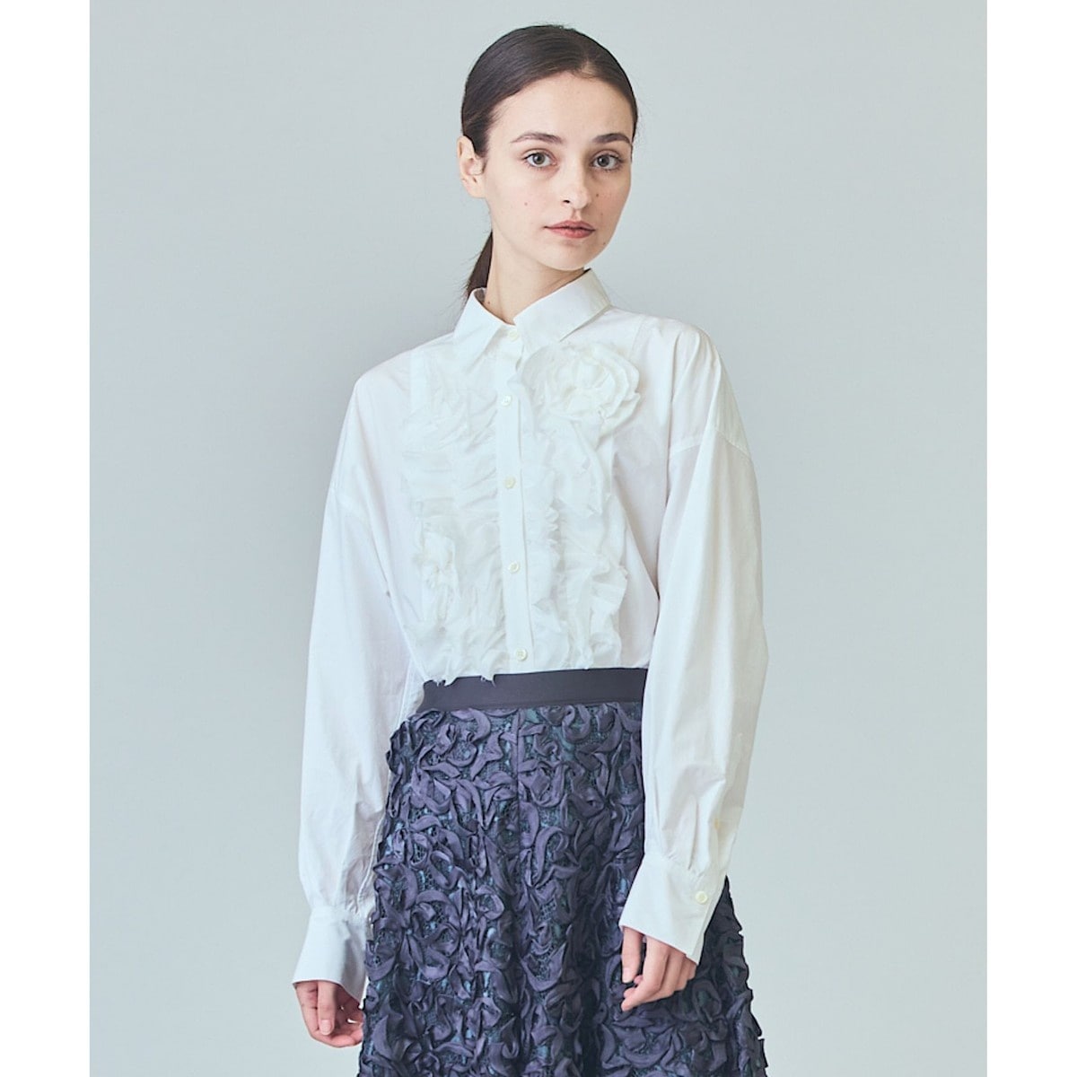 フラワープリントフリルトップ | グレースコンチネンタル(GRACE