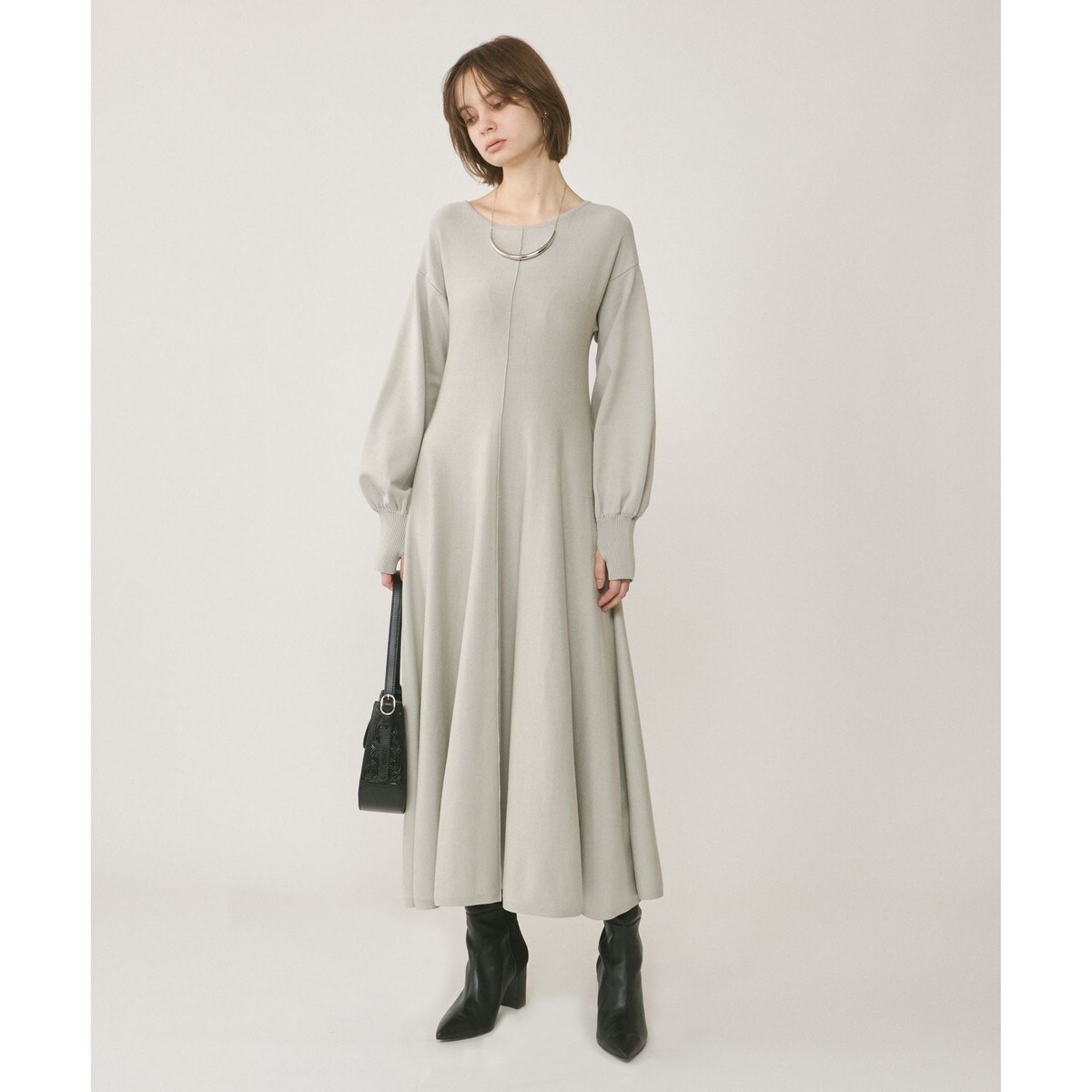 ラメニットプリーツワンピース | グレースコンチネンタル(GRACE